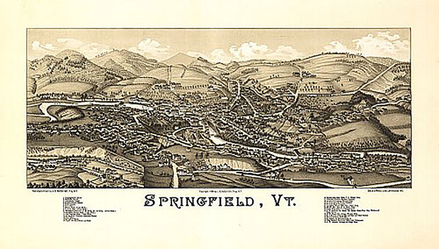 Springfield, Vermont by L. R. Burleigh, c1886