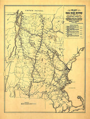 Map of Rail Road Routes From Rouse's Point to Portsmouth and Boston, 1847