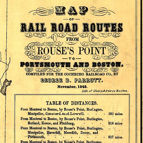 Map of Rail Road Routes From Rouse&