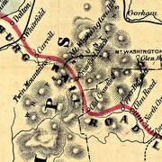 Map of the Portland and Ogdensburg Rail Road line, and connections, 185?