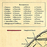 Map of the Portland and Ogdensburg Rail Road line, and connections, 185?