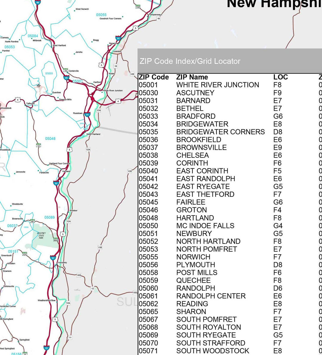 Premium Style Wall Map of Vermont