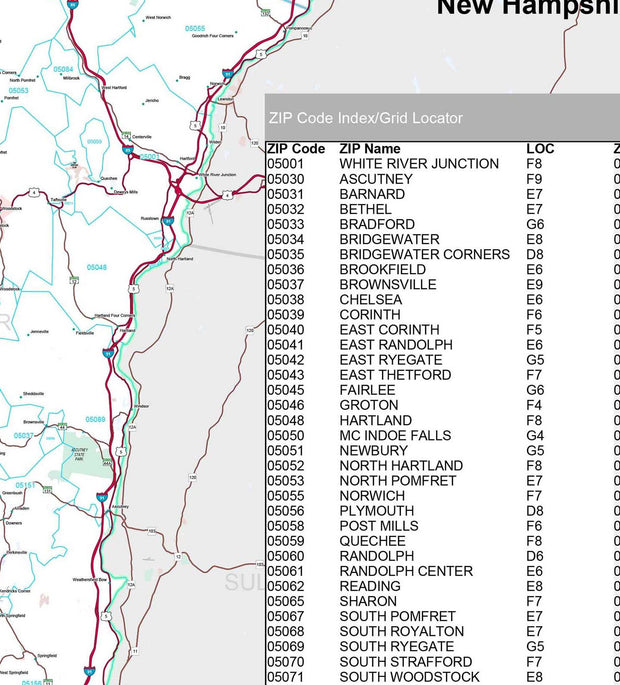 Premium Style Wall Map of Vermont by Market Maps