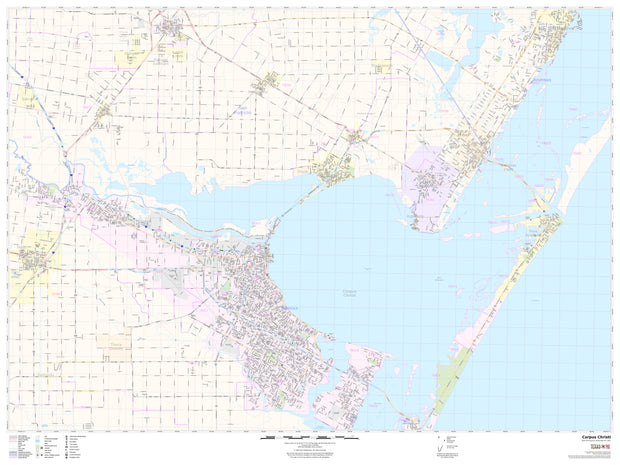 Corpus Christi Regional Area Wall Map