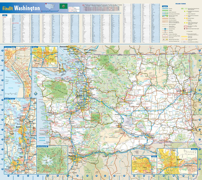 Basic Washington Maps Washington Maps – American Map Store