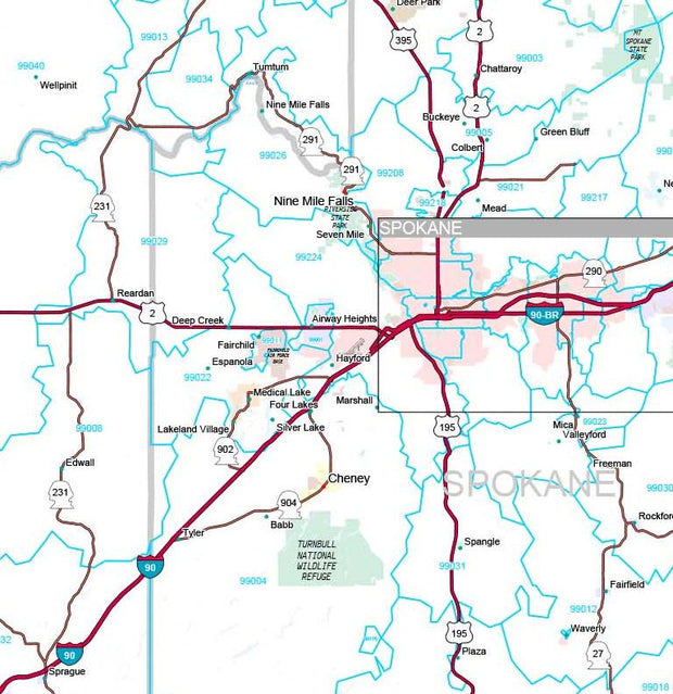 Premium Style Wall Map of Washington by Market Maps