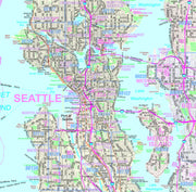 Seattle-Tacoma Regional Area Wall Map