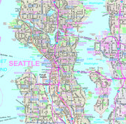 Seattle-Tacoma Regional Area Wall Map