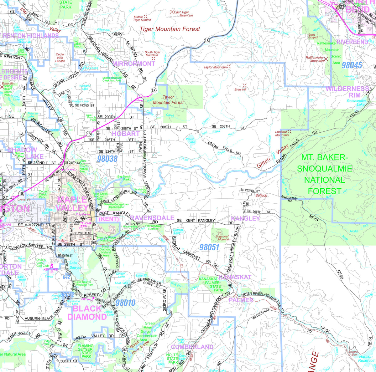Seattle Dma Seattle-Tacoma Regional Area Wall Map – American Map Store