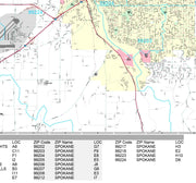 Premium Style Wall Map of Spokane, WA by Market Maps