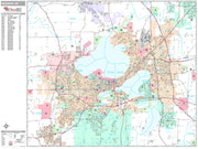 Premium Style Wall Map of Madison, WI. by Market Maps