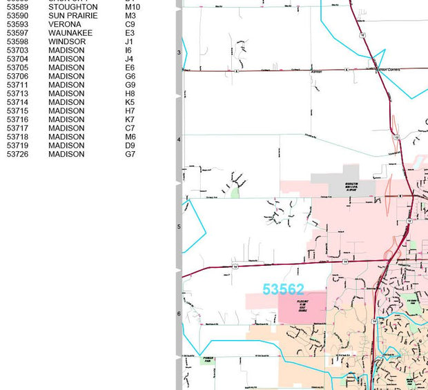 Premium Style Wall Map of Madison, WI. by Market Maps