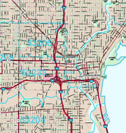 Premium Style Wall Map of Milwaukee, WI. by Market Maps