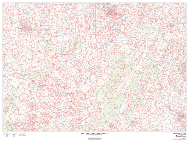 West Virginia Zip Code Map