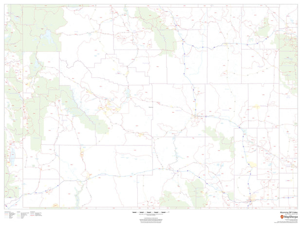 Wyoming Zip Code Map
