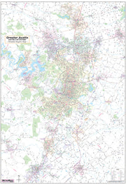 Austin Regional Area Major Arterial Wall Map