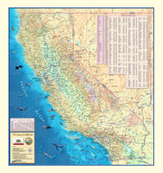 California Decorative Wall Map