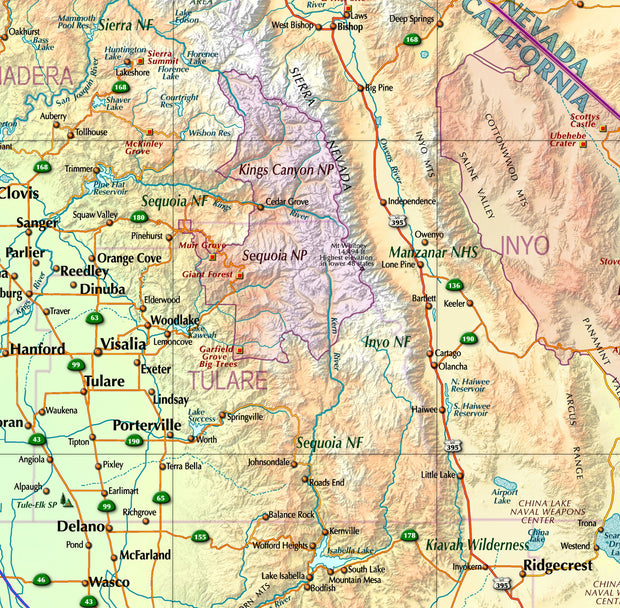 California Decorative Wall Map