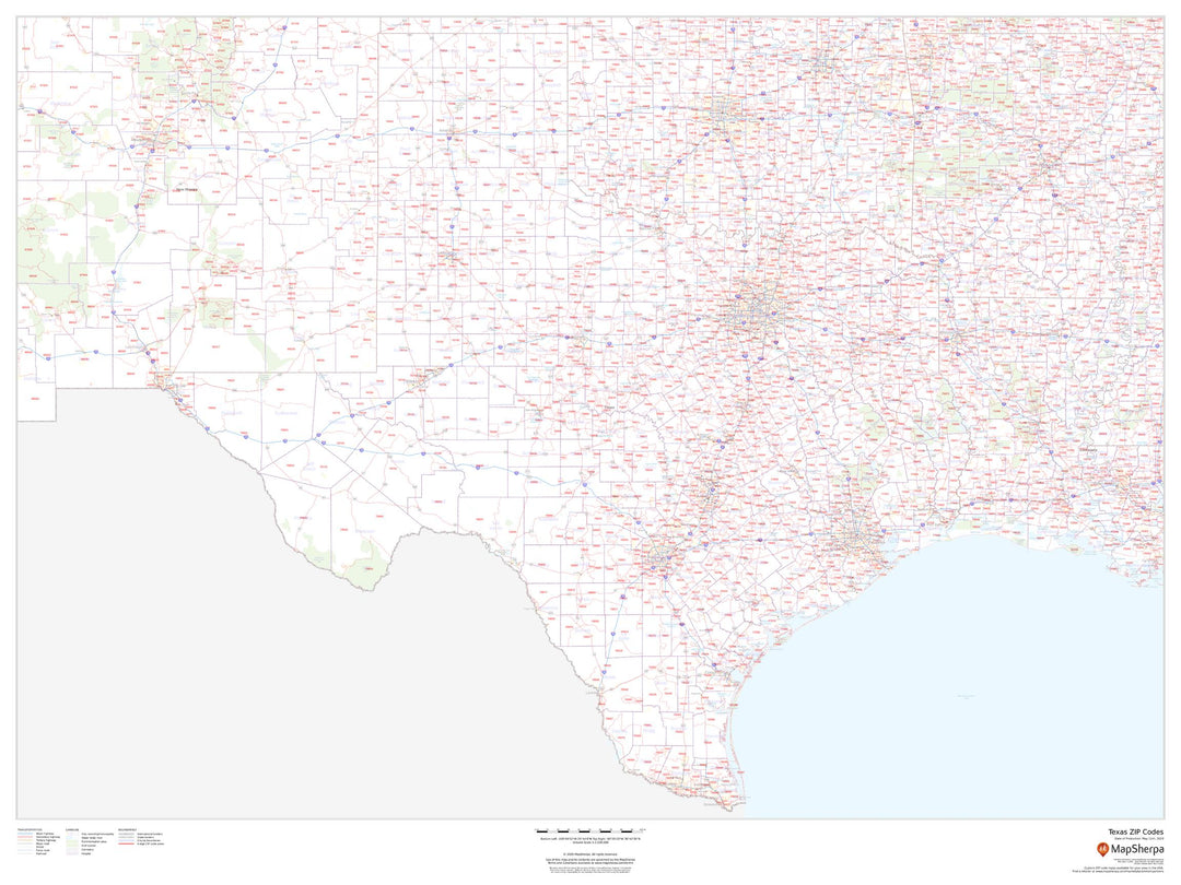 Texas Zip Code Map